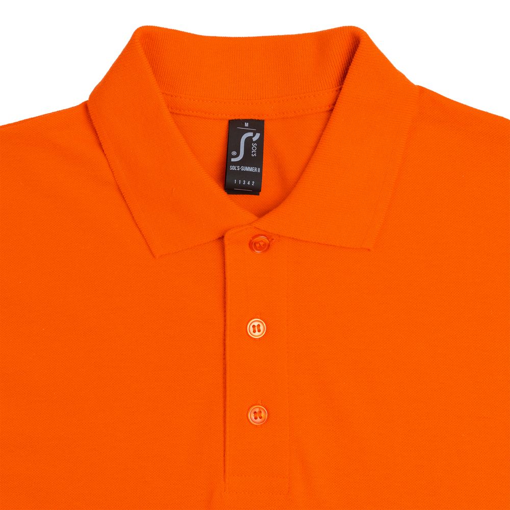 Рубашка поло мужская Summer 170 оранжевая, размер XS на заказ с логотипом компании