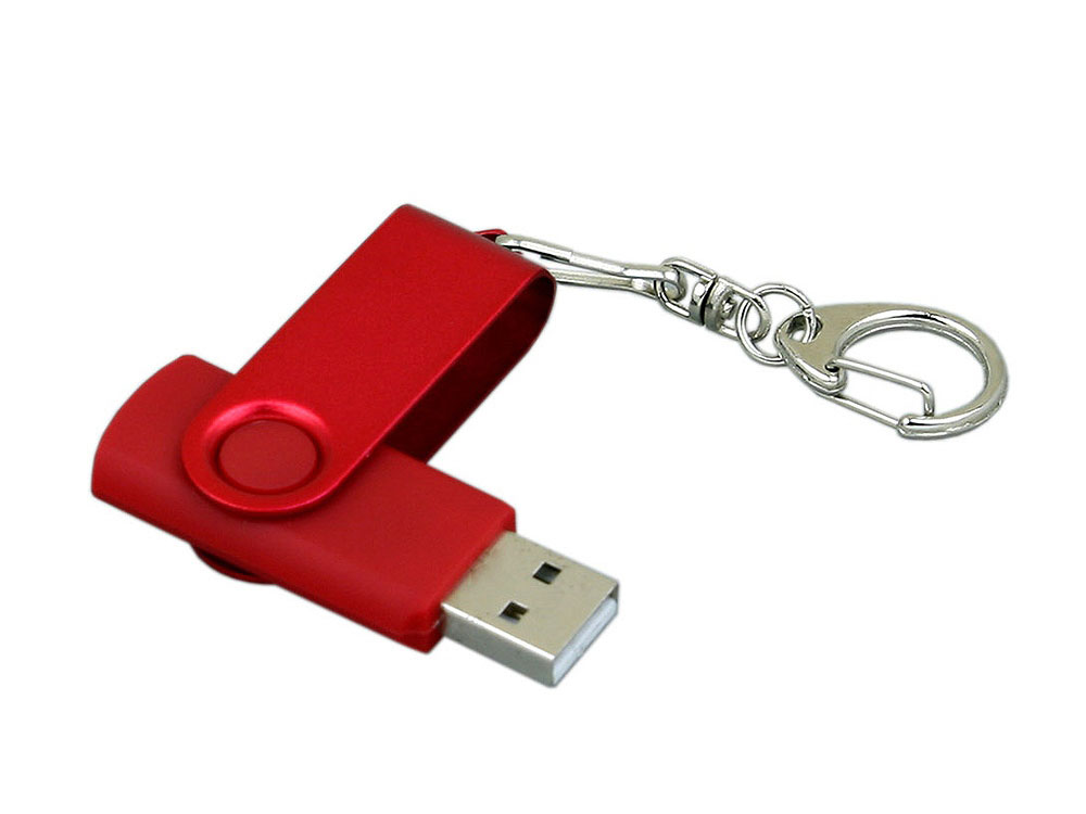 USB 3.0- флешка промо на 128 Гб с поворотным механизмом и однотонным металлическим клипом на заказ с логотипом компании