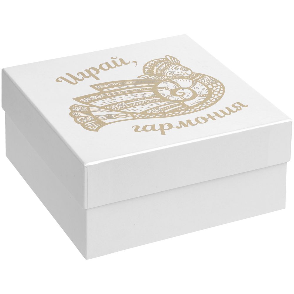 Коробка «Играй гармония», с золотистым принтом заказать в Москве