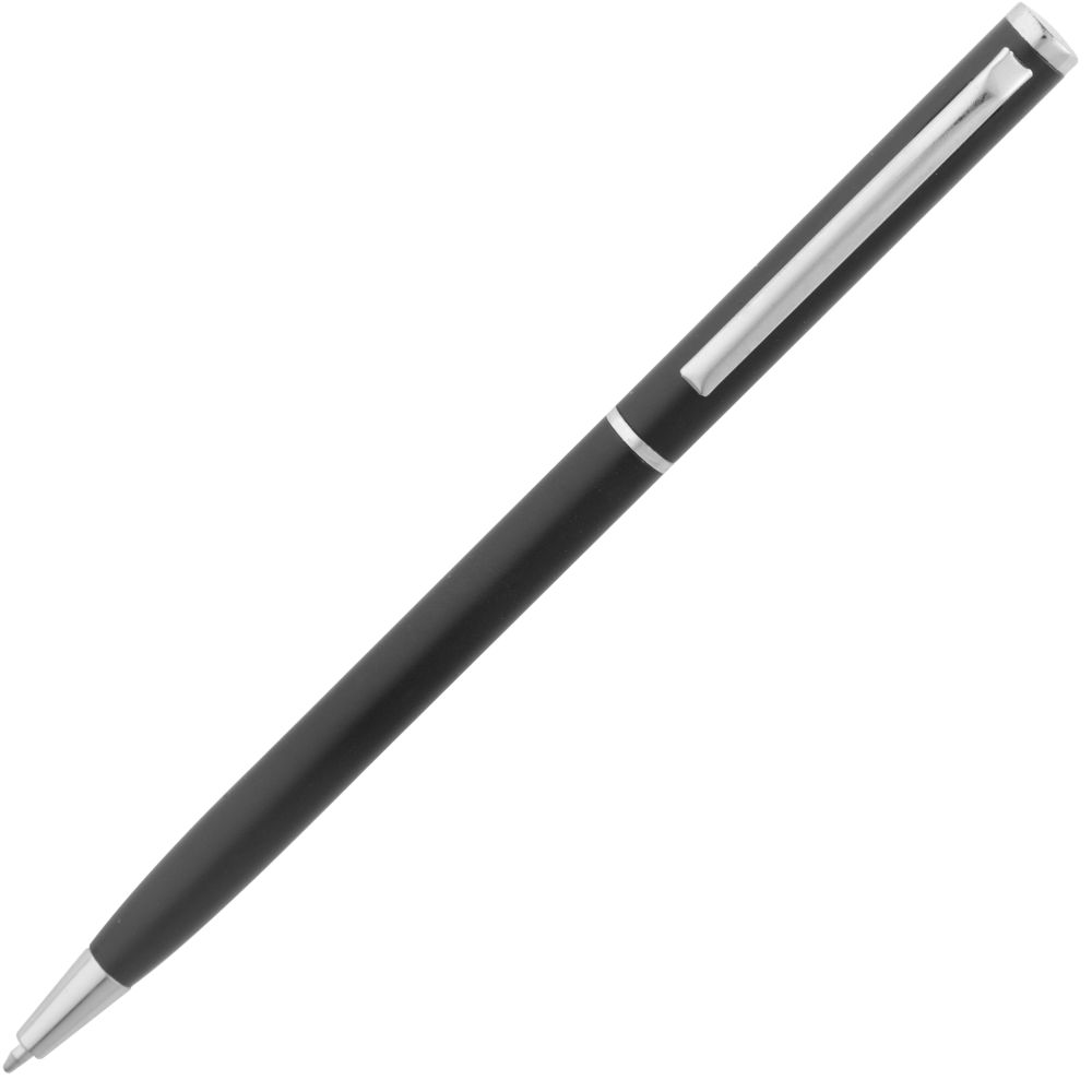 Ручка шариковая Hotel Chrome, ver.2, матовая черная заказать под нанесение логотипа