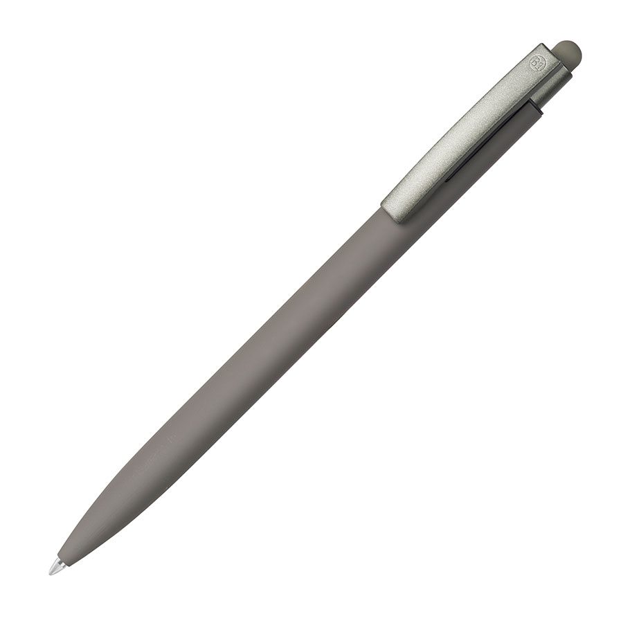 ELLE SOFT, ручка шариковая, серый, металл, синие чернила оптом под нанесение
