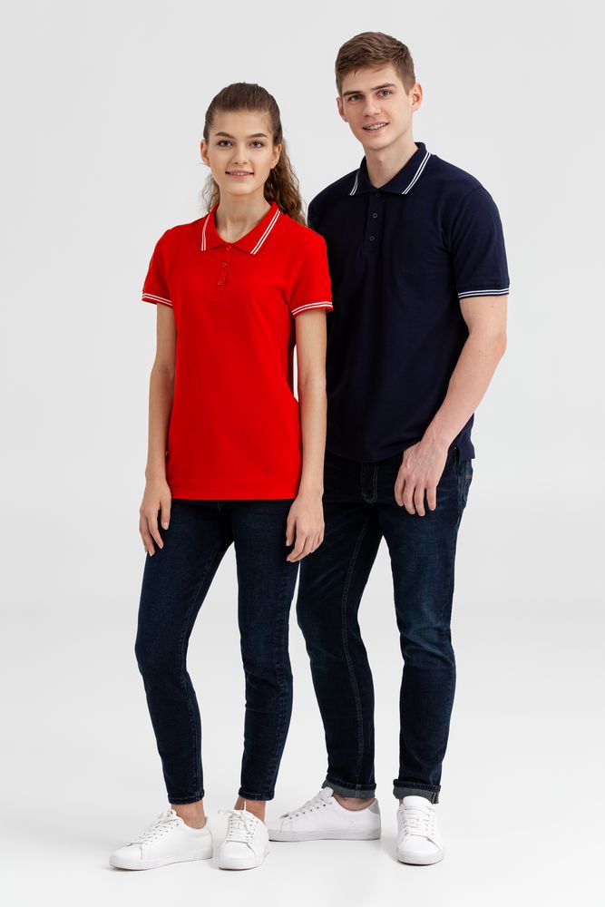 Рубашка поло Virma Stripes, ярко-синяя, размер S на заказ с логотипом компании