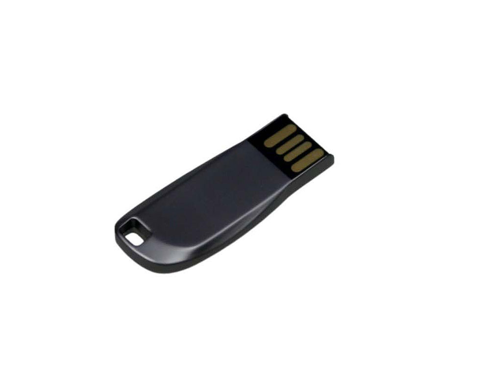 USB 2.0- флешка на 8 Гб компактная с мини чипом и овальным отверстием с нанесением логотипа в Москве