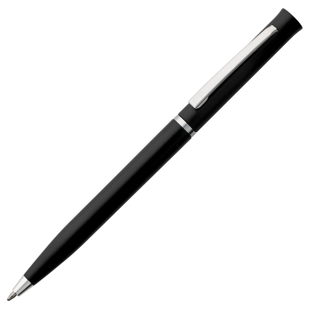 Ручка шариковая Euro Chrome, черная заказать в Москве