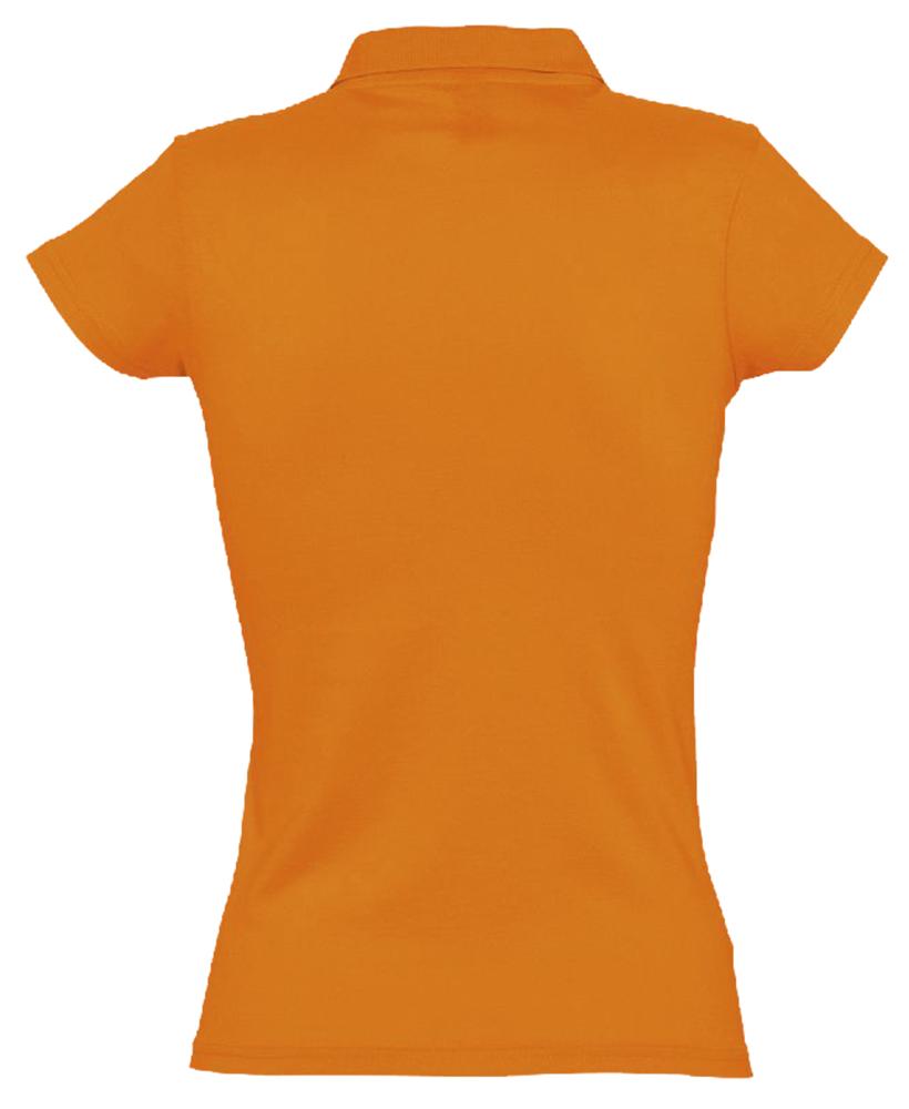 Рубашка поло женская Prescott women 170 оранжевая, размер S с нанесением логотипа в Москве