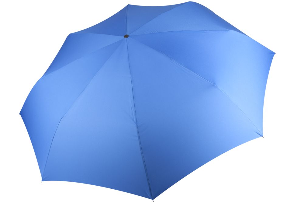 Зонт складной Unit Fiber с большим куполом, ярко-синий на заказ с логотипом компании