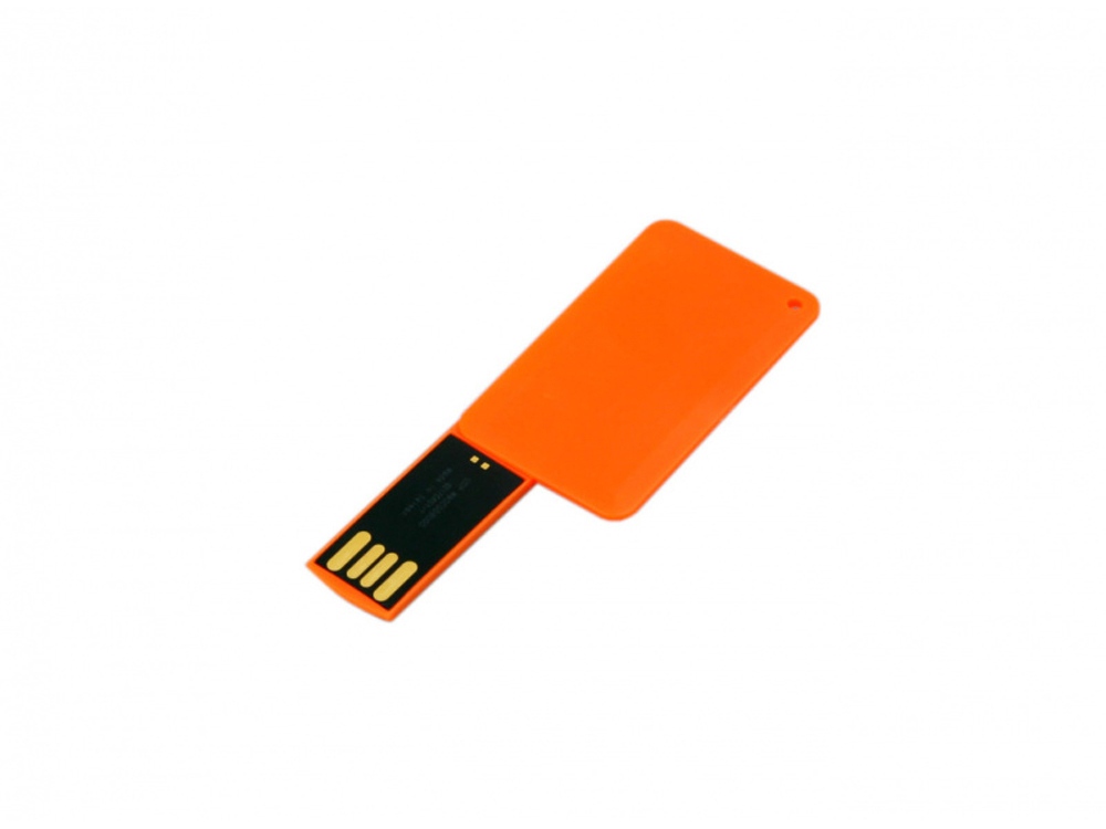 USB 2.0- флешка на 64 Гб в виде пластиковой карточки заказать под нанесение логотипа