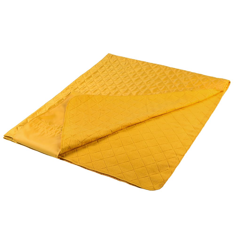 Плед для пикника Comfy, желтый на заказ с логотипом компании