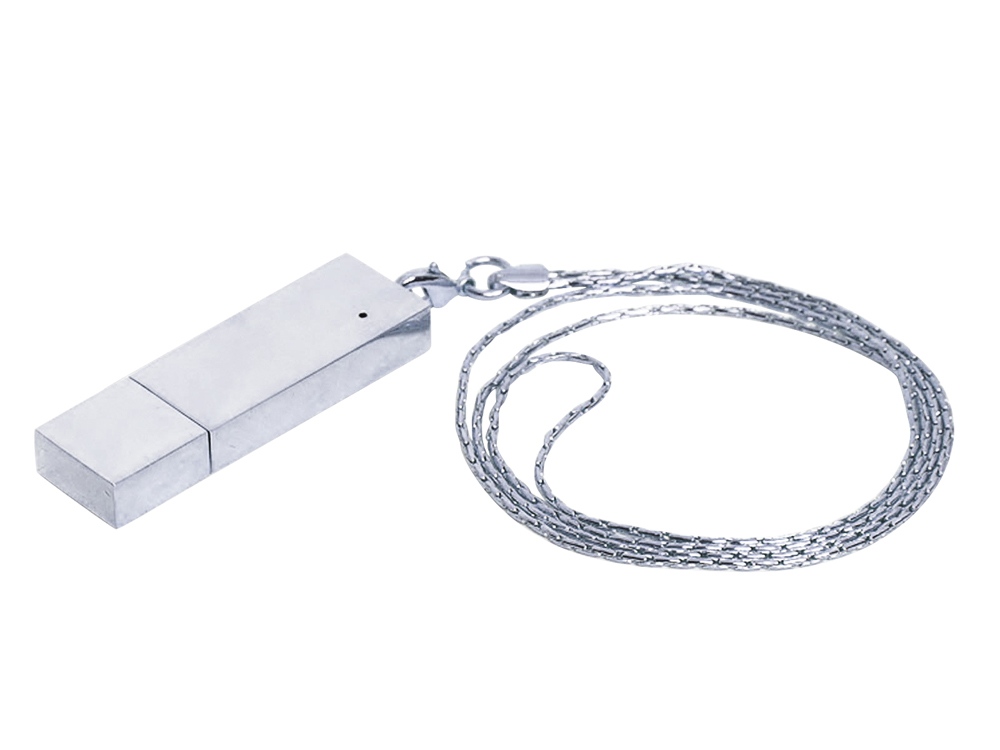 USB 2.0- флешка на 16 Гб в виде металлического слитка оптом под нанесение