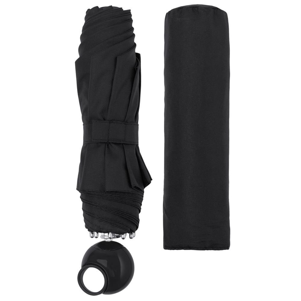 Зонт складной Floyd с кольцом, черный заказать в Москве
