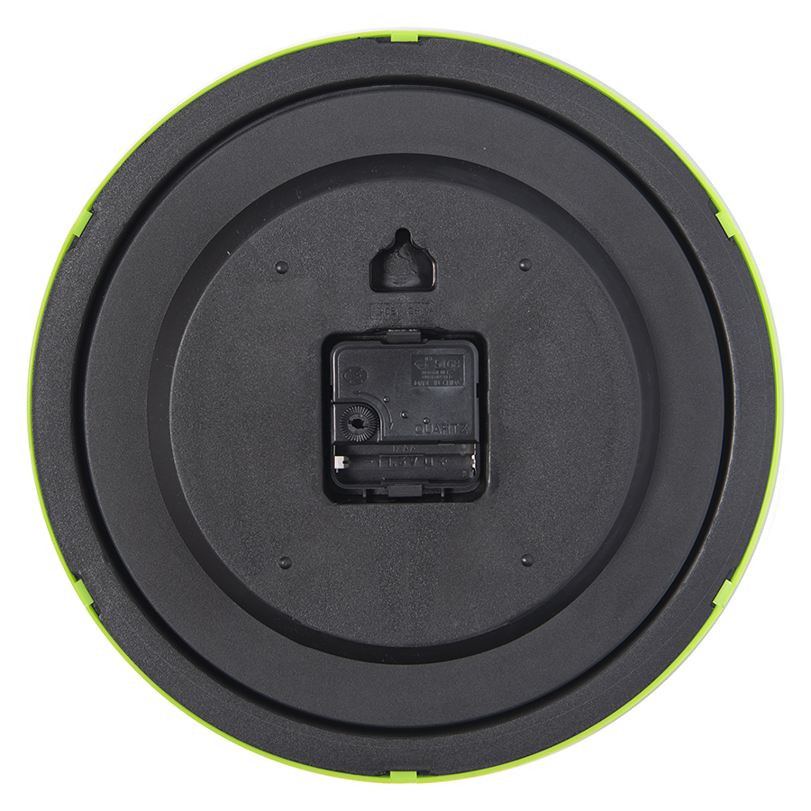 Часы настенные "ПРОМО" разборные ; зеленый яркий,  D28,5 см; пластик на заказ с логотипом компании