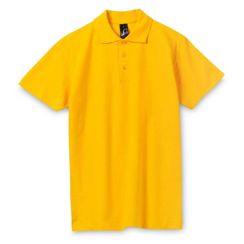 Рубашка поло мужская Spring 210 желтая, размер S заказать в Москве