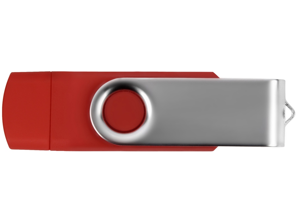 USB/micro USB-флешка на 16 Гб «Квебек OTG» на заказ с логотипом компании
