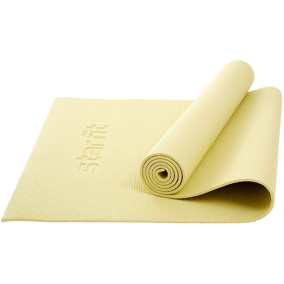 Коврик для йоги и фитнеса Core, пастельный желтый оптом под нанесение