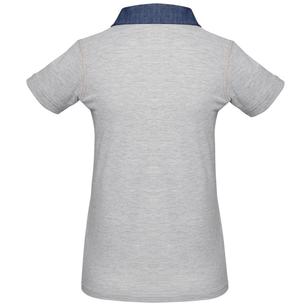 Рубашка поло женская DNM Forward серый меланж, размер S заказать под нанесение логотипа