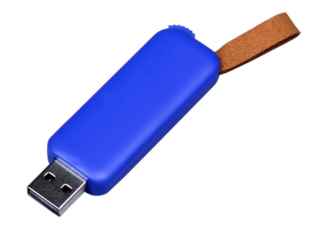 USB 3.0- флешка промо на 128 Гб прямоугольной формы, выдвижной механизм заказать в Москве