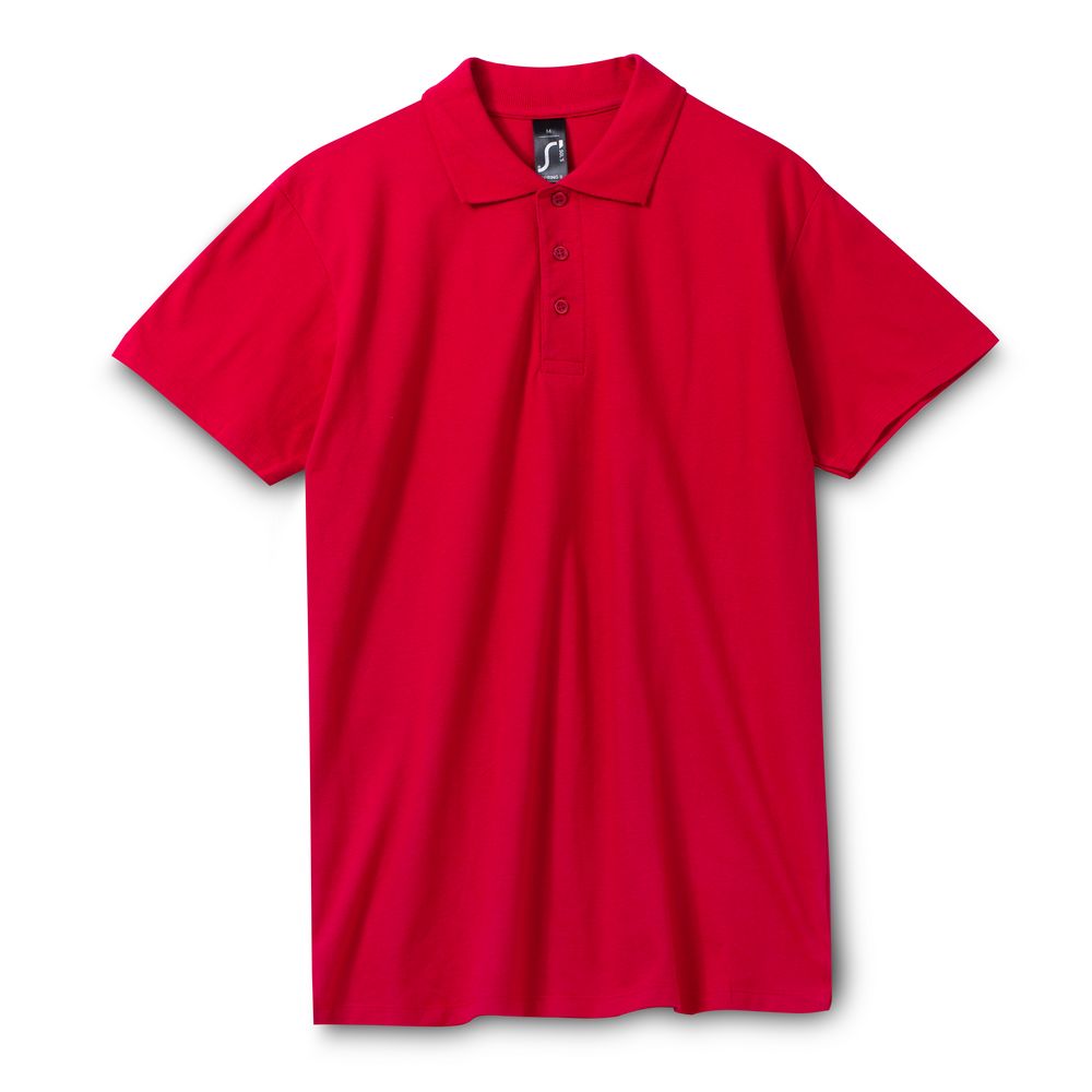 Рубашка поло мужская Spring 210 красная, размер S оптом под нанесение