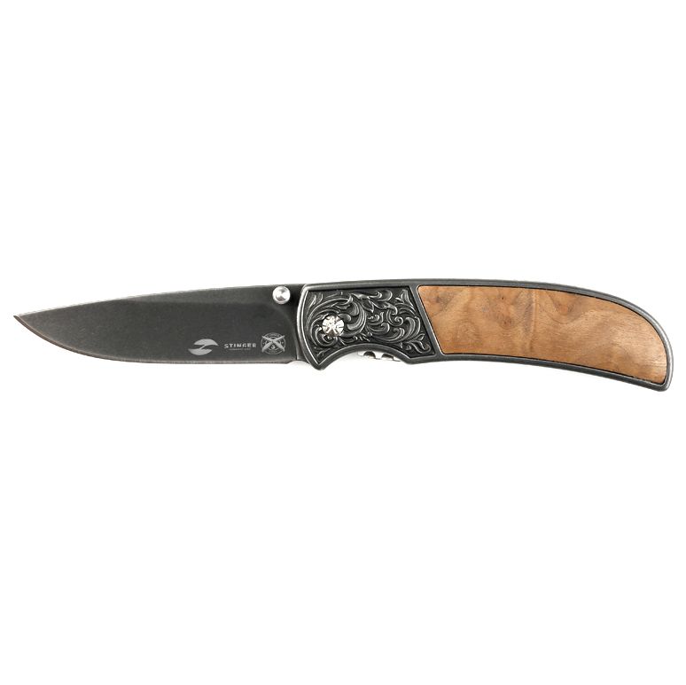Складной нож Stinger S055B, коричневый оптом под нанесение