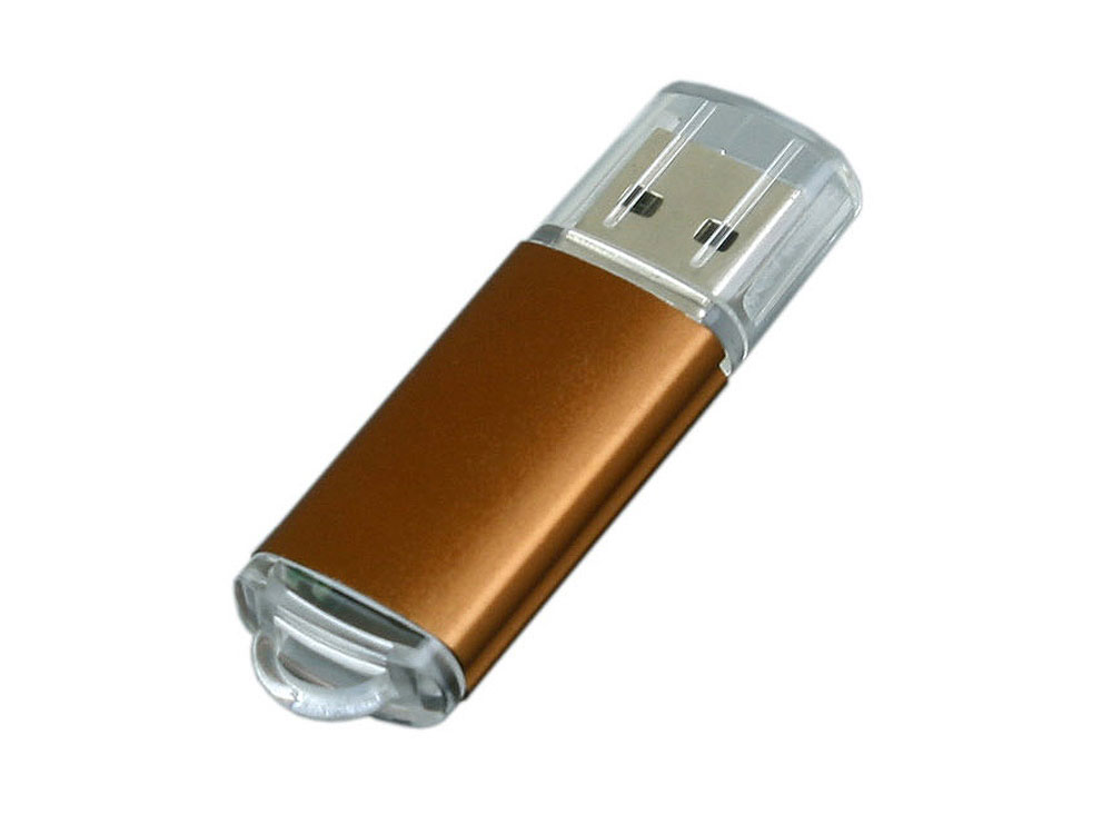 USB 2.0- флешка на 4 Гб с прозрачным колпачком оптом под нанесение