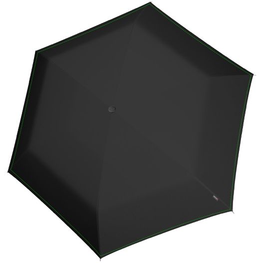 Складной зонт U.200, черный с неоновой петлей заказать под нанесение логотипа