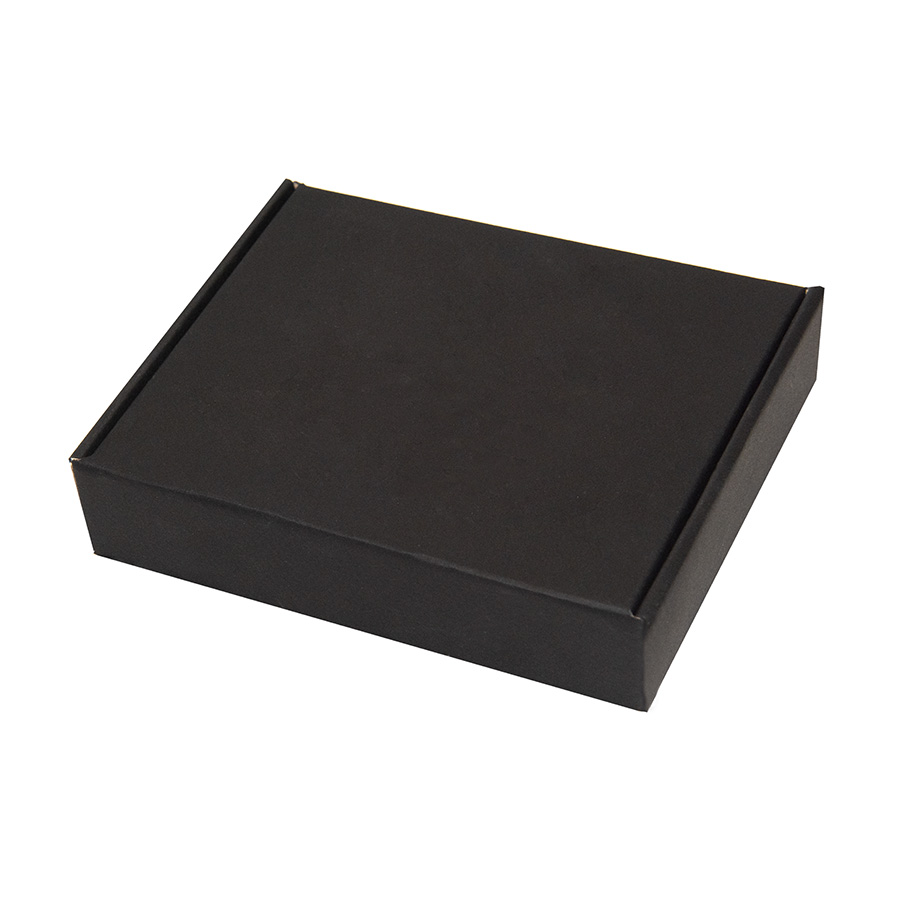 Коробка подарочная, внешний размер 18,5х14,5х3,8см, картон, самосборная, черная заказать в Москве