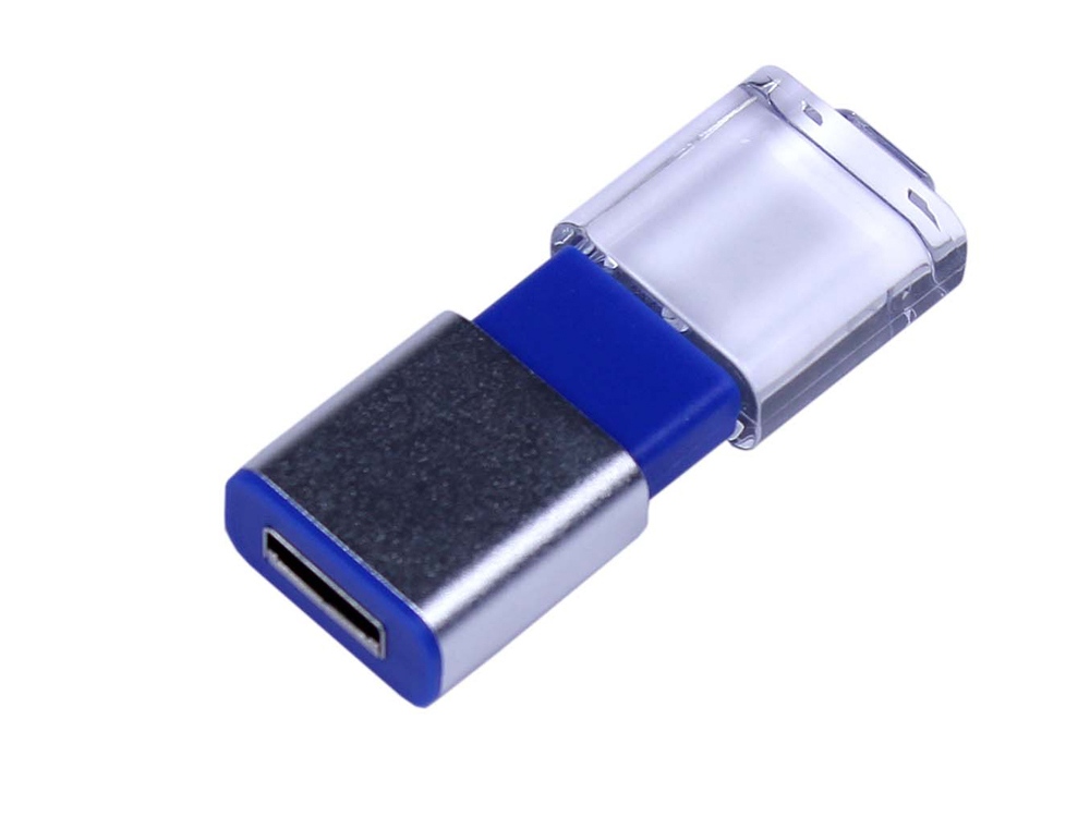 USB 2.0- флешка промо на 32 Гб прямоугольной формы, выдвижной механизм заказать под нанесение логотипа