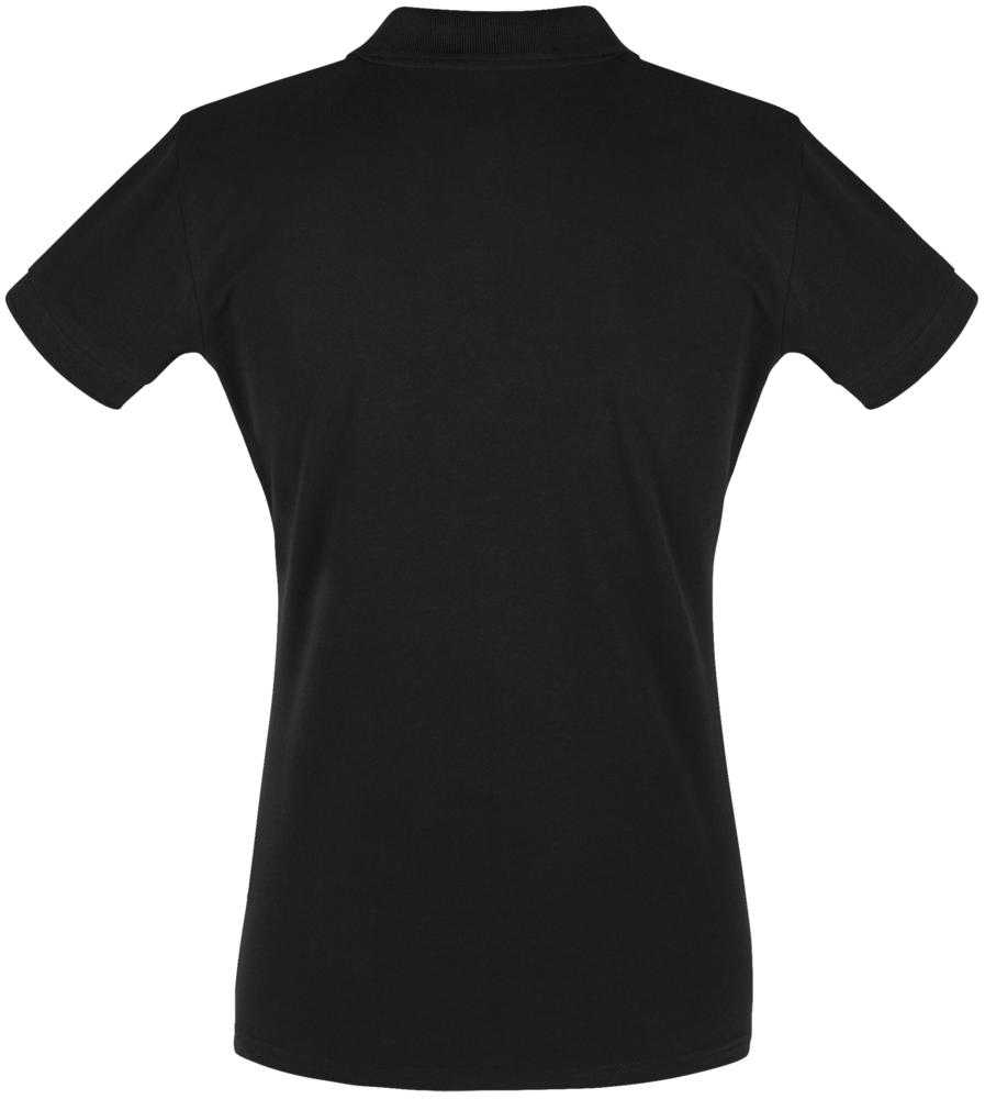 Рубашка поло женская Perfect Women 180 черная, размер S заказать под нанесение логотипа