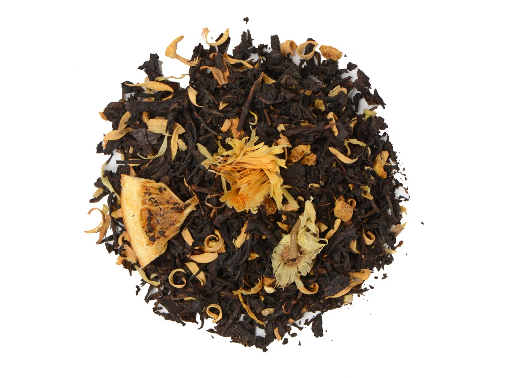 Чай "Апельсин с имбирём" чёрный, 70 г на заказ с логотипом компании