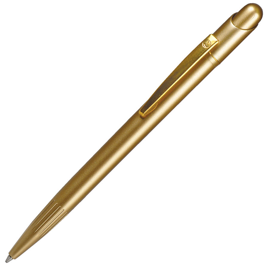 MIR, ручка шариковая с золотистым клипом, золотой, пластик/металл оптом под нанесение
