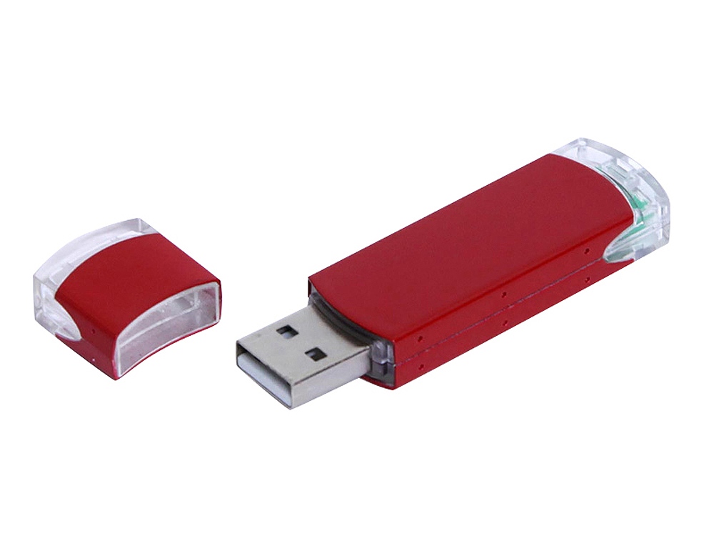 USB 2.0- флешка промо на 16 Гб прямоугольной классической формы оптом под нанесение