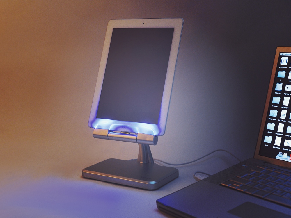Зарядное устройство-подставка для iPad, iPhone «Пьедестал» заказать под нанесение логотипа