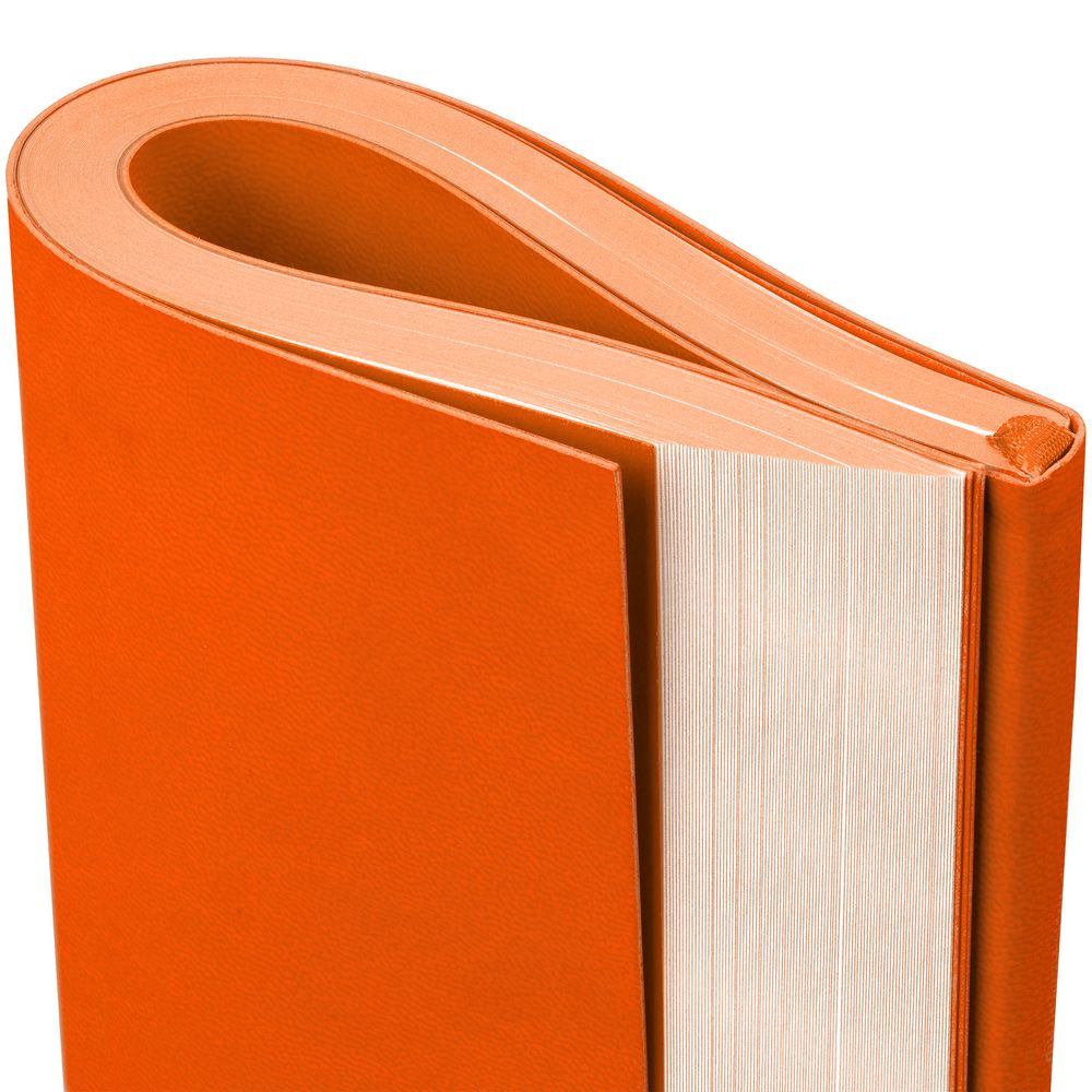Ежедневник Flat Maxi, недатированный, оранжевый с нанесением логотипа в Москве