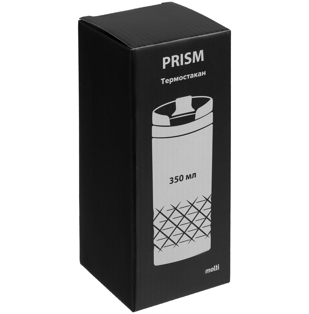 Термостакан Prism, черный с нанесением логотипа в Москве