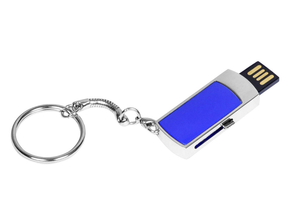USB 2.0- флешка на 8 Гб с выдвижным механизмом и мини чипом заказать под нанесение логотипа