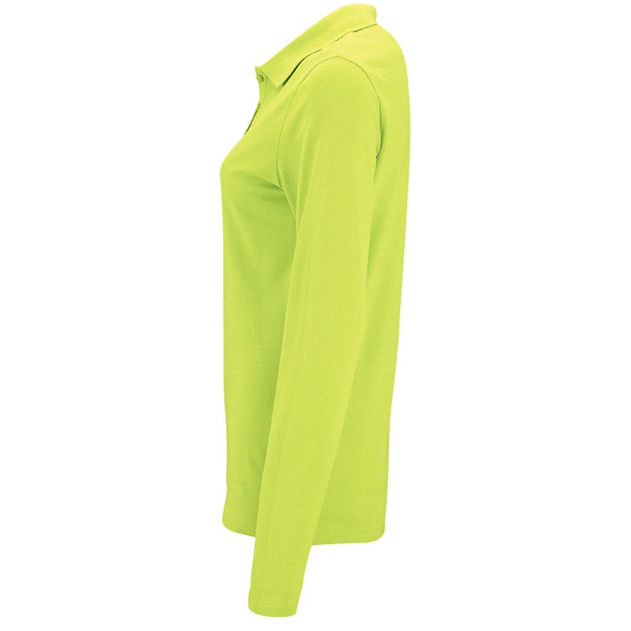 Рубашка поло женская с длинным рукавом Perfect LSL Women зеленое яблоко, размер S на заказ с логотипом компании