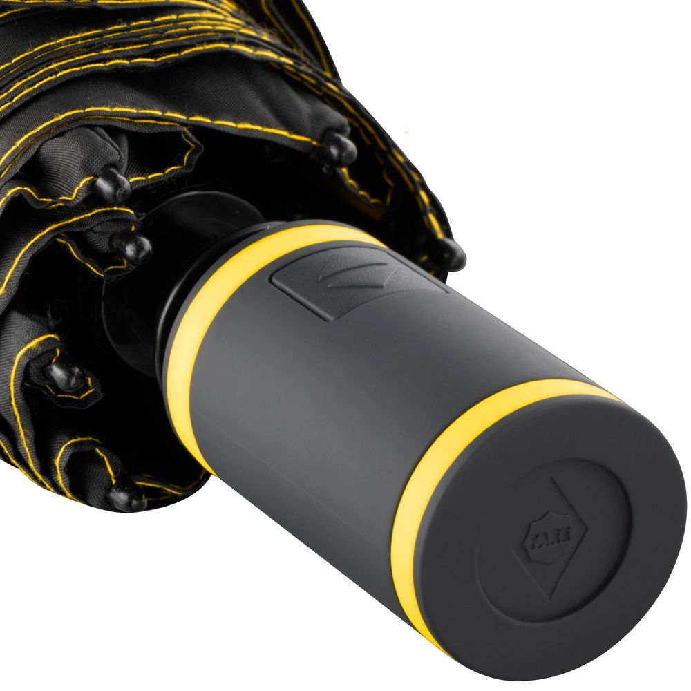 Зонт складной AOC Mini с цветными спицами, желтый заказать под нанесение логотипа