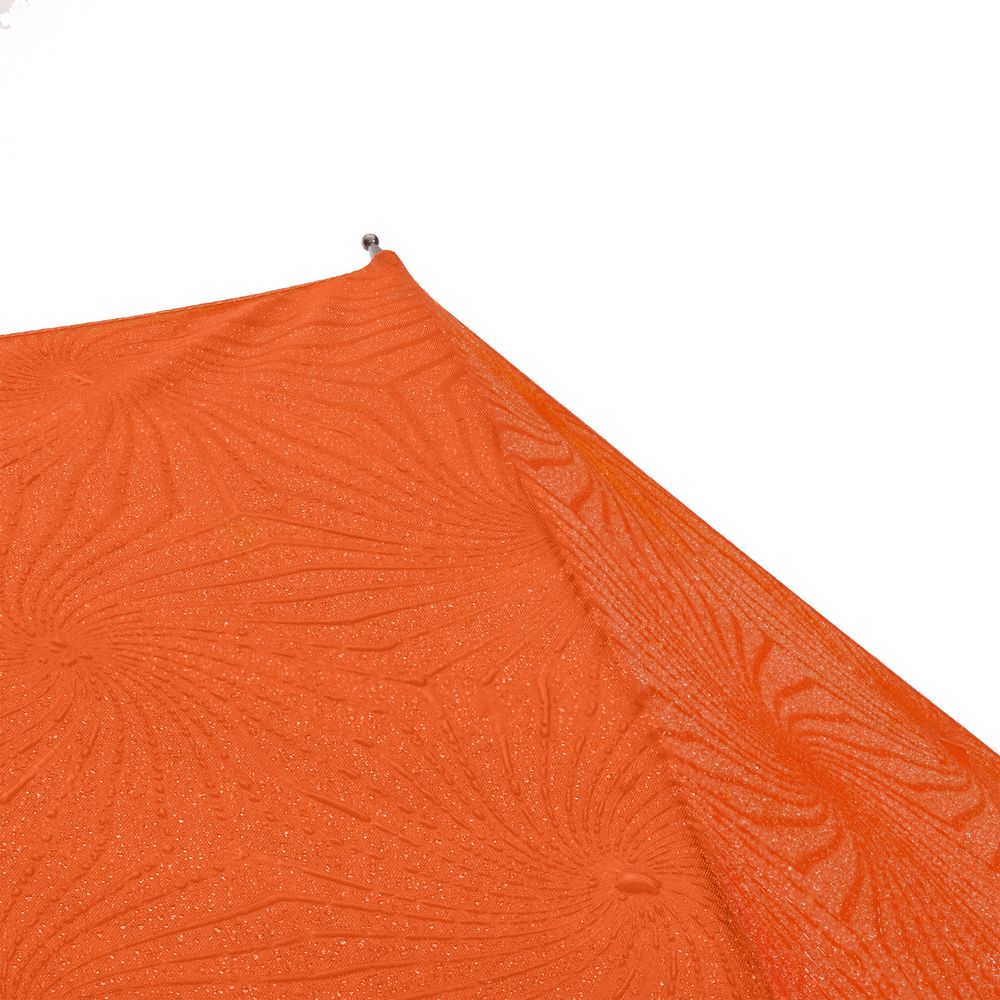 Зонт-трость Magic с проявляющимся цветочным рисунком, оранжевый на заказ с логотипом компании