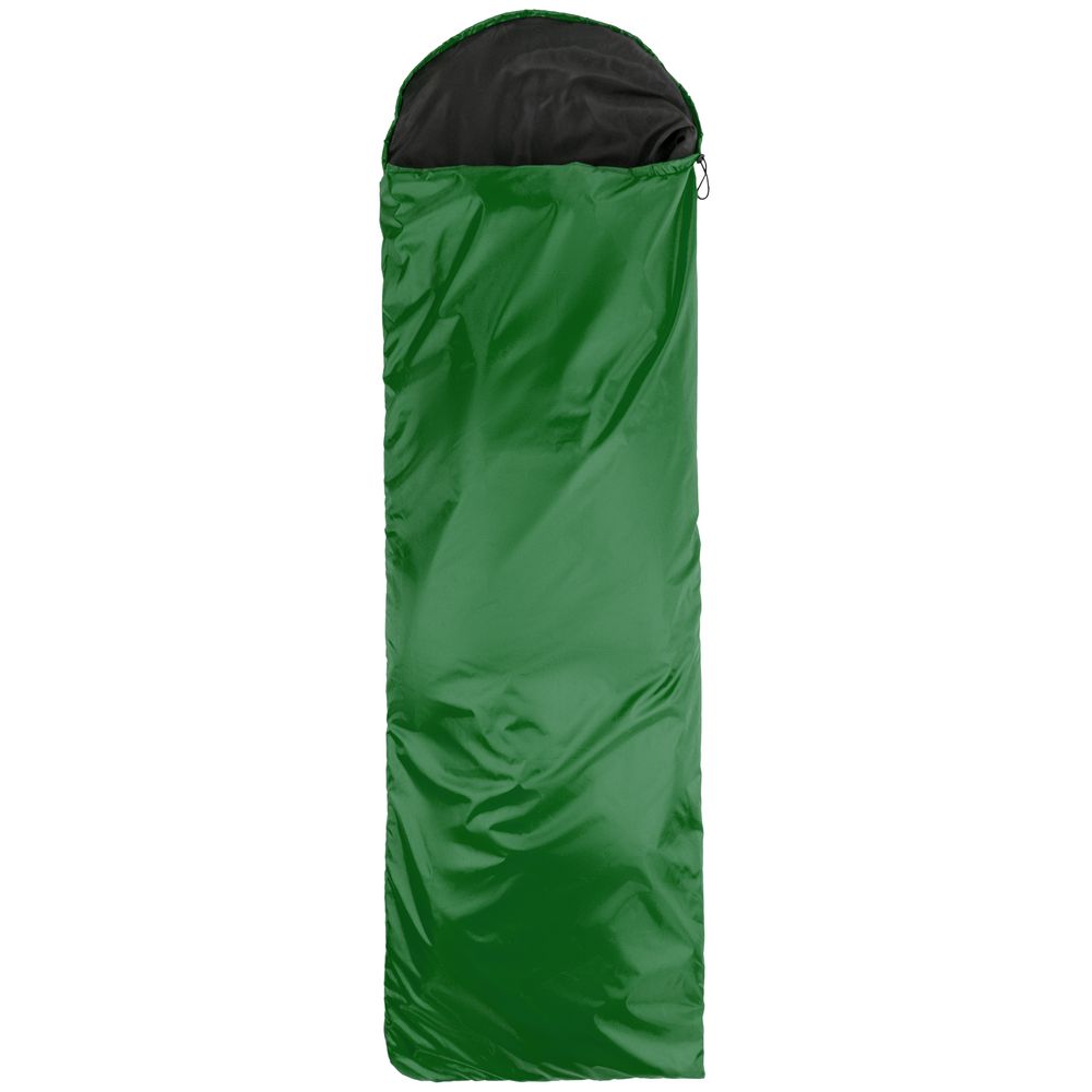Спальный мешок Capsula, зеленый оптом под нанесение