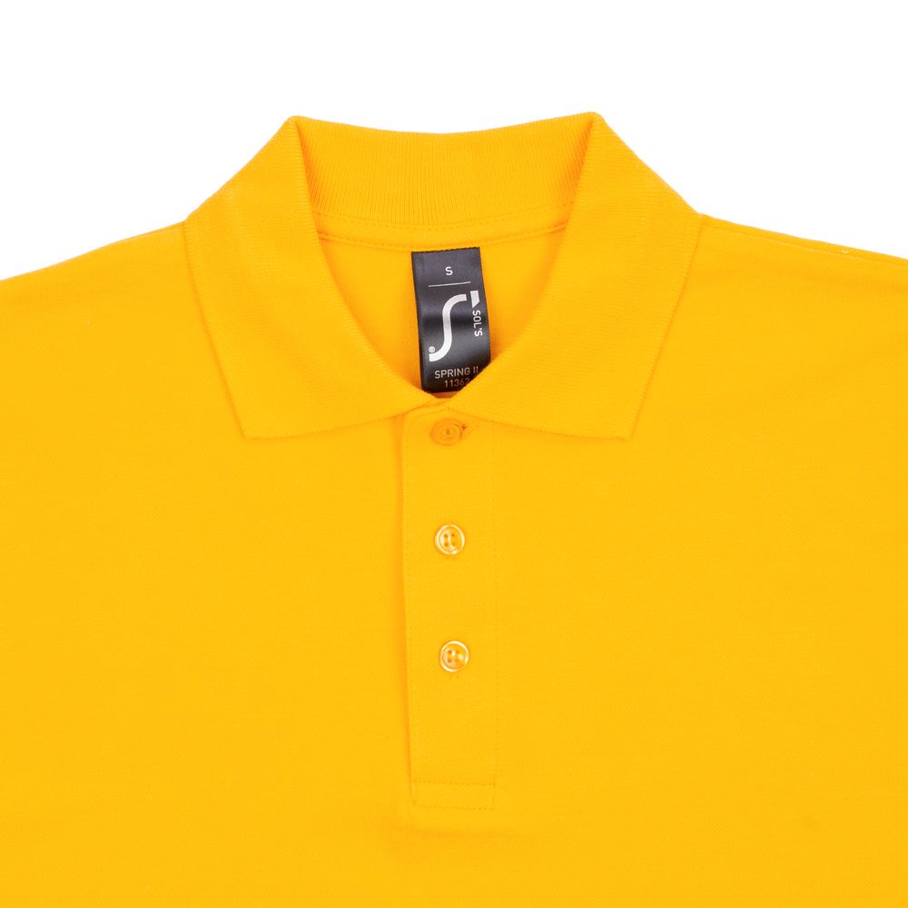 Рубашка поло мужская Spring 210 желтая, размер S оптом под нанесение