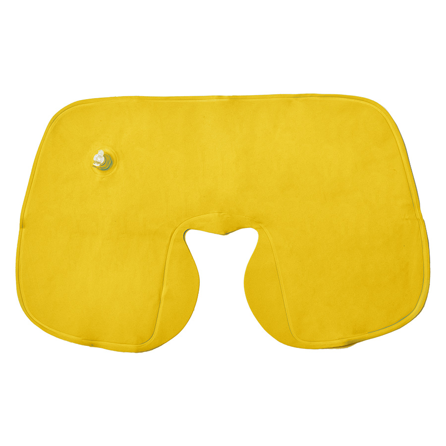 Подушка ROAD  надувная дорожная в футляре; желтый; 43,5х27,5 см; твил; шелкография заказать под нанесение логотипа