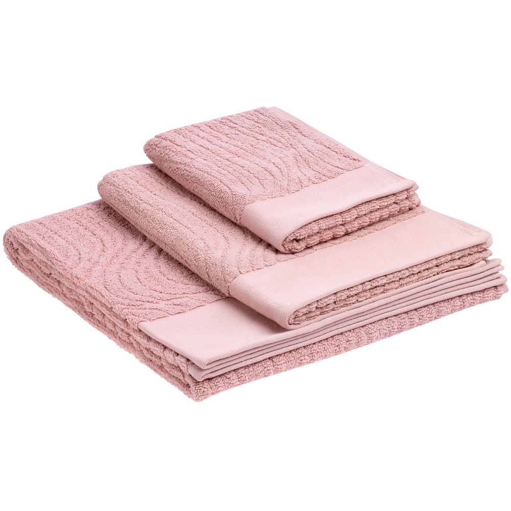 Полотенце New Wave, большое, розовое оптом под нанесение