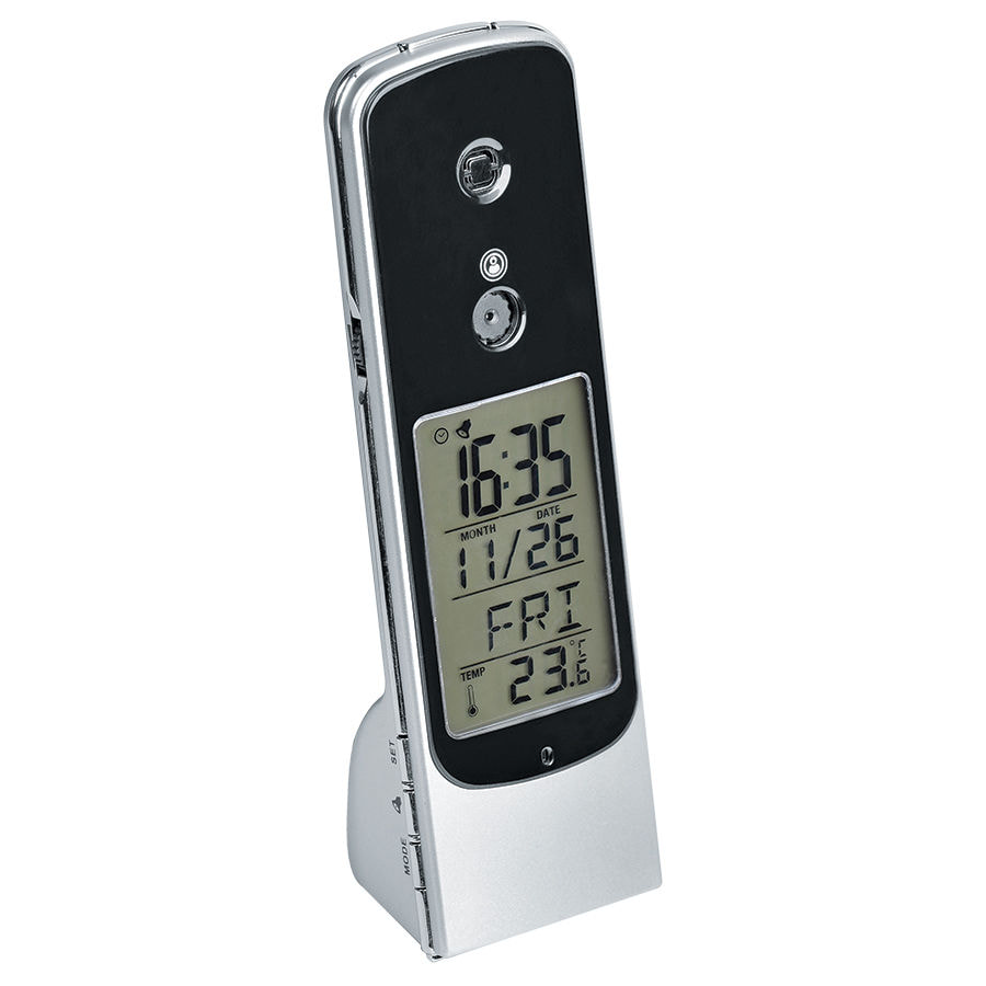 Веб-камера USB настольная с часами, будильником и термометром оптом под нанесение