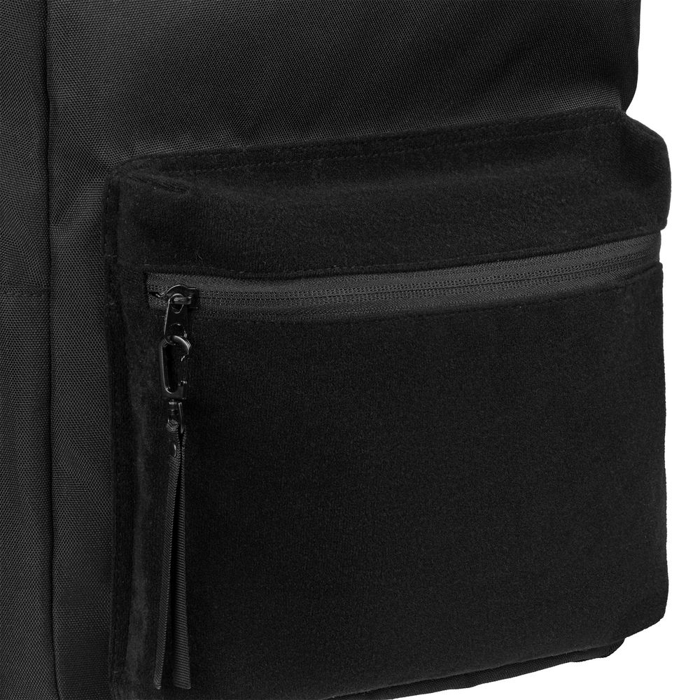 Рюкзак Patch Catcher с карманом из липучки, черный на заказ с логотипом компании