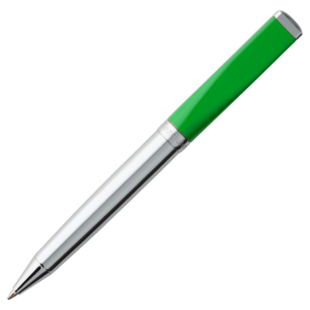 Ручка шариковая Bison, зеленая с нанесением логотипа в Москве