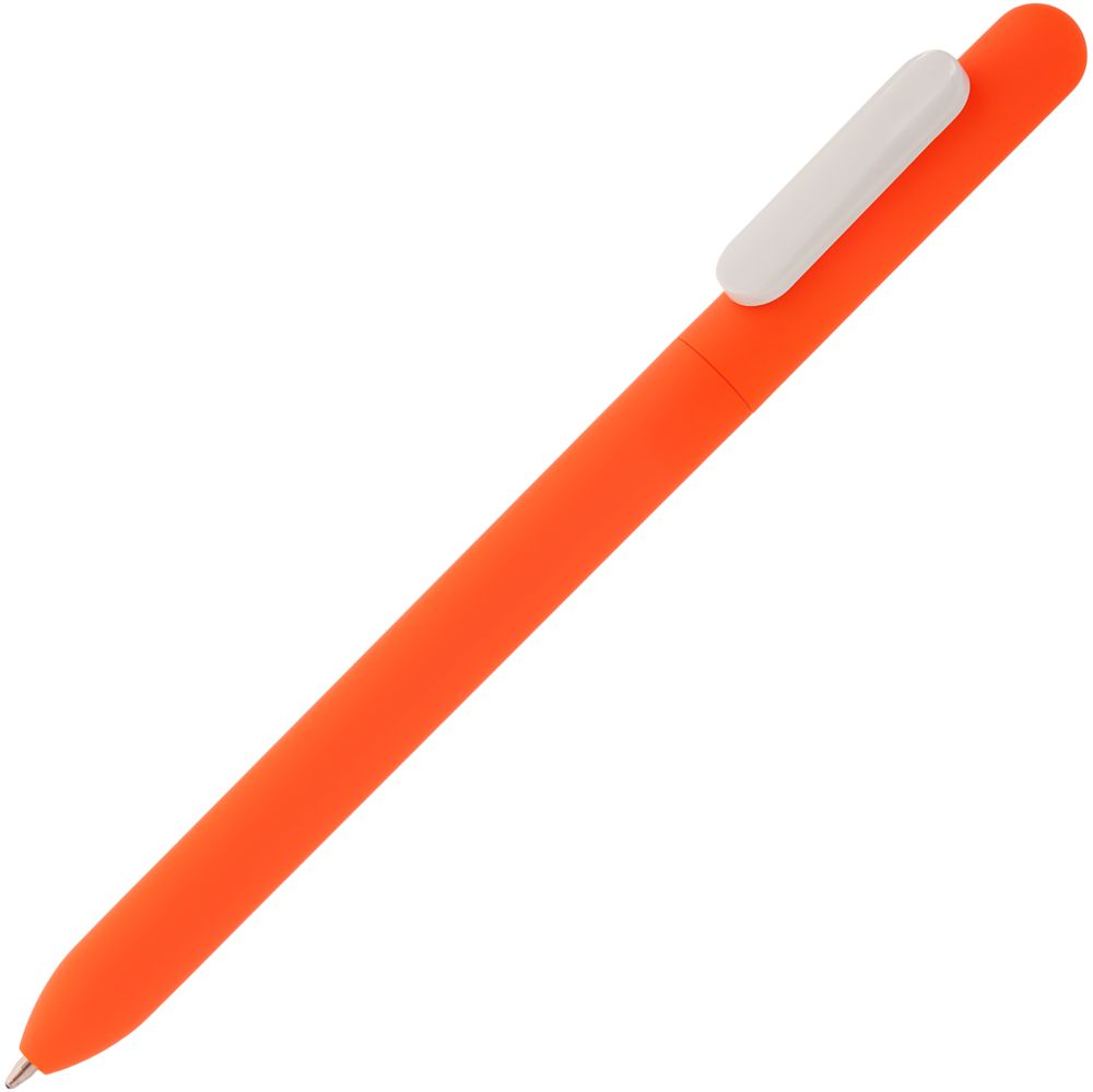 Ручка шариковая Swiper Soft Touch, неоново-оранжевая с белым заказать в Москве