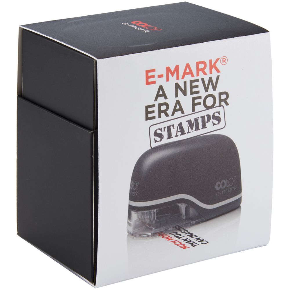Мобильный принтер Colop E-mark, черный с нанесением логотипа в Москве