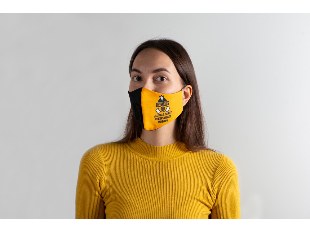 Гигиеническая маска для лица многоразовая с люверсом, для сублимации в крое заказать в Москве
