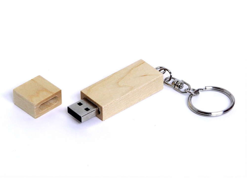 USB 2.0- флешка на 8 Гб прямоугольная форма, колпачок с магнитом заказать в Москве
