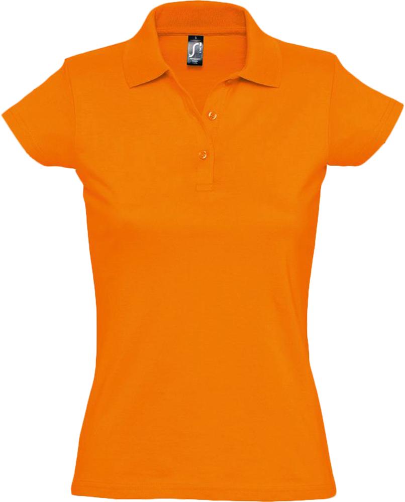 Рубашка поло женская Prescott women 170 оранжевая, размер S оптом под нанесение