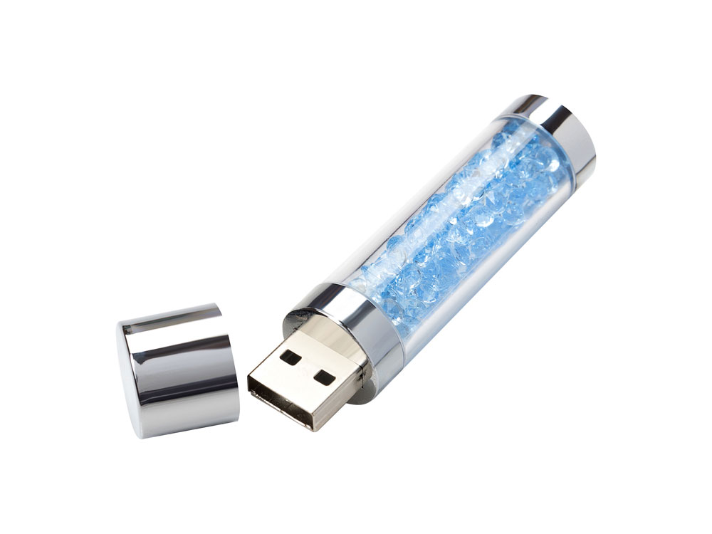 USB 2.0- флешка на 32 Гб с кристаллами заказать под нанесение логотипа